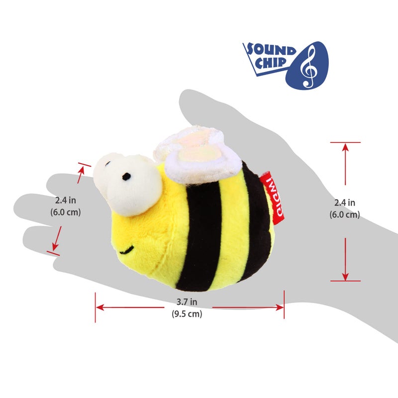 Gigwi Chirpy Bee Sound Toy for Cats, Interactive Squeaking Cat Toys Melody Chaser Play and Squeak Kitten Toy for Boredom - Image 2